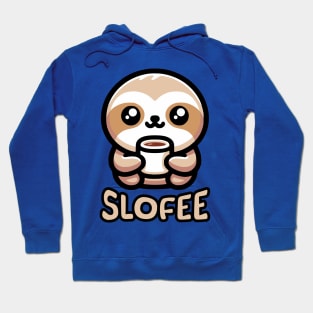 Slofee! Cute Coffee Sloth Pun Hoodie